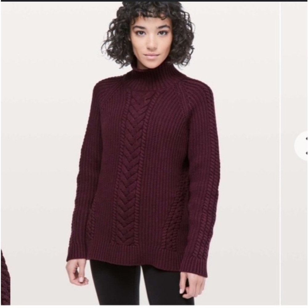 Lululemon cotton cable knit 🧶 sweater size 8 bring the cozy